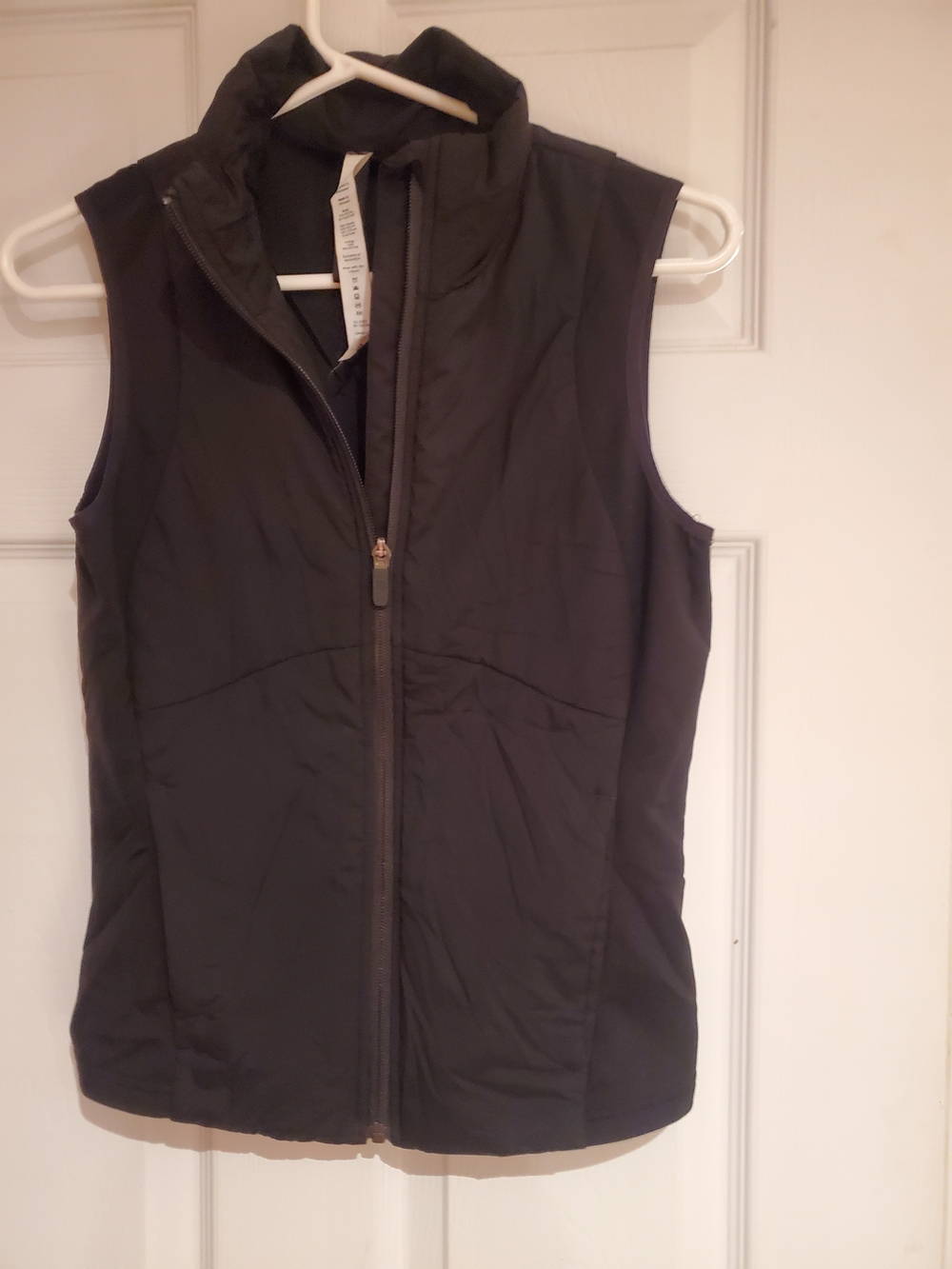 Lululemon Sz 6 Black Quilted Zip-Front Vest